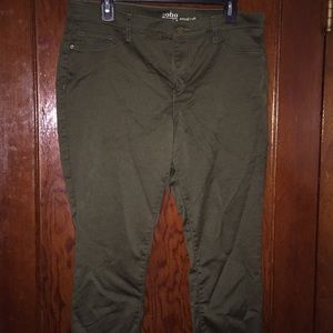 Green slim leg pant from New York & Company